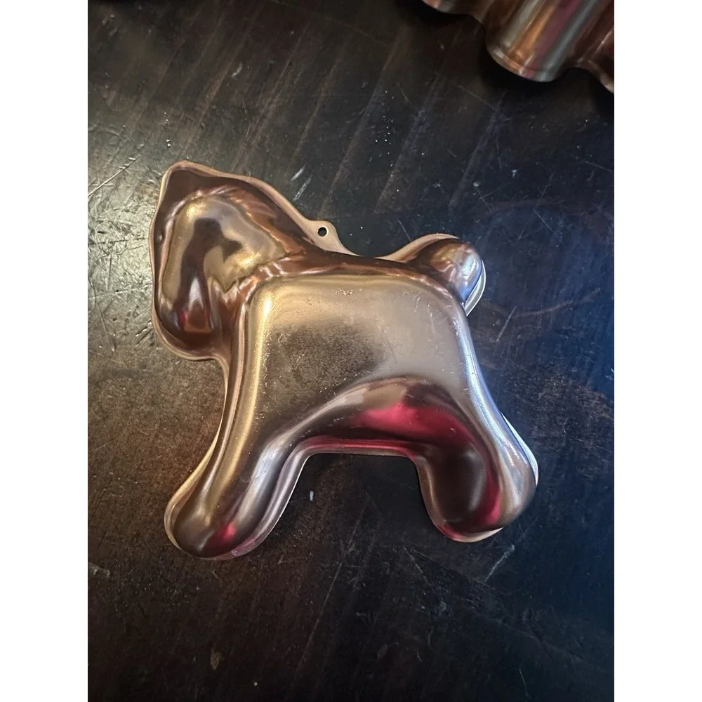 Vintage Metal  Molds Pan Wall Hangings Decor Copper‎ Color, Set of 4